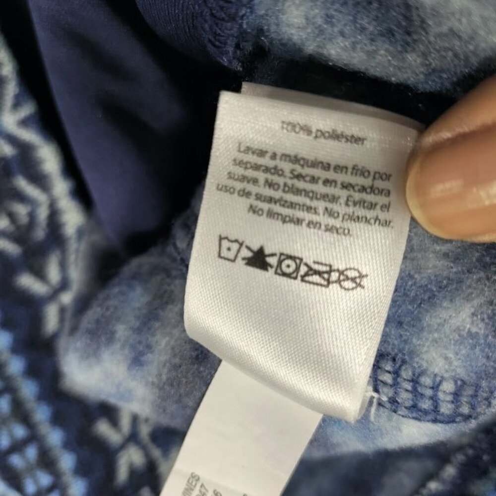 Vineyard Vines Kids Fleece Baselayer Printed Fair Isle Full Zip Sweater Blue 7 - Picture 5 of 9
